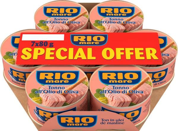 Tunina Rio Mare 7 x 80 g Akcija v trgovini Tuš