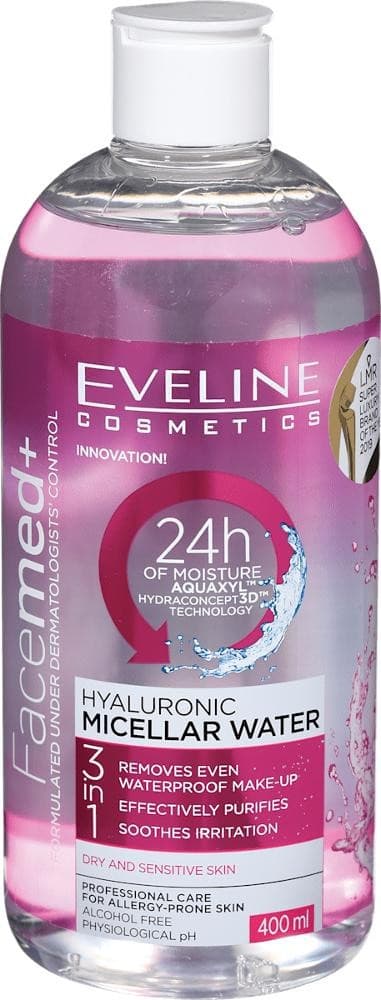 Eveline Cosmetics Facemed+ hialuronska micelarna voda 400 ml Akcija v trgovini Dm