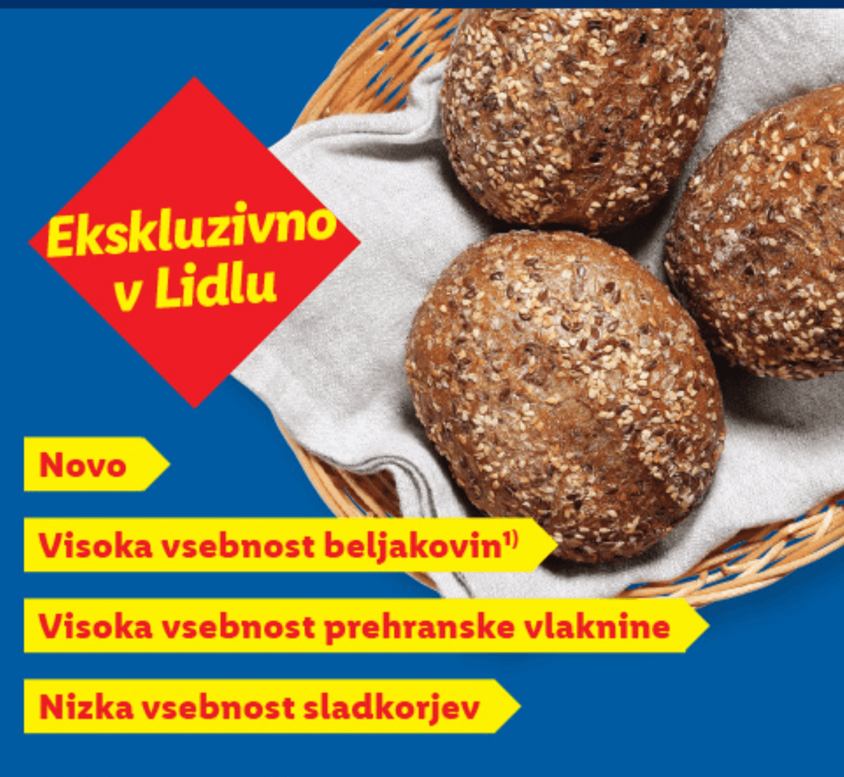 Proteinska štručka 80 g Akcija v trgovini Lidl
