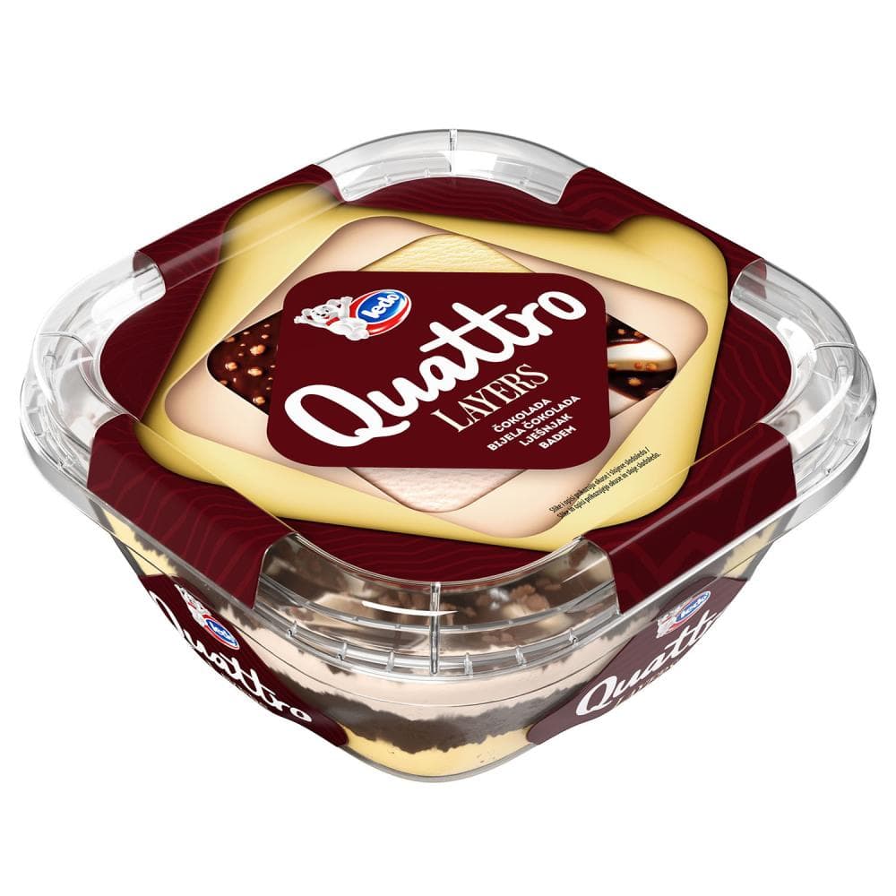 Sladoled Quattro Layer 800 ml Akcija v trgovini Spar