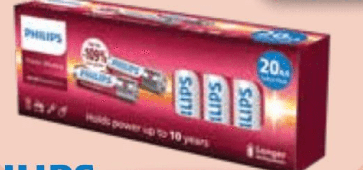 Baterije Philips Power Alkaline AA, AAA • 20/1 Akcija v trgovini Spar