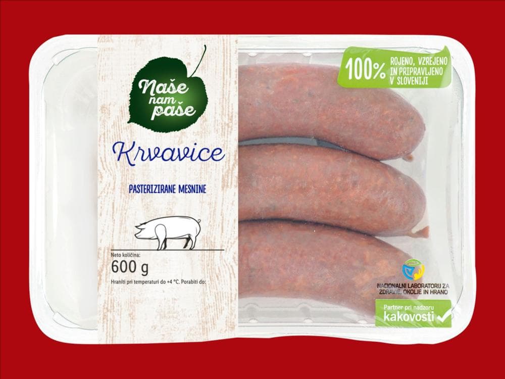 Naše nam paše sveže krvavice 600 g Akcija v trgovini Lidl
