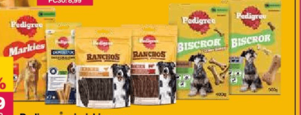 Pedigree prigrizki za pse 500g, 180g, 500g, 400g, 70g Akcija v trgovini Mercator