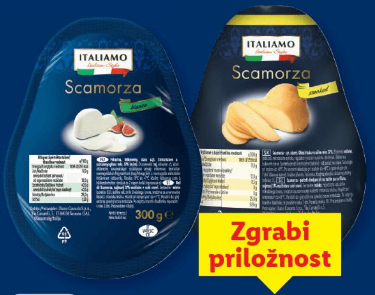 Italiamo Sir „Scamorza“ 300 g Akcija v trgovini Lidl
