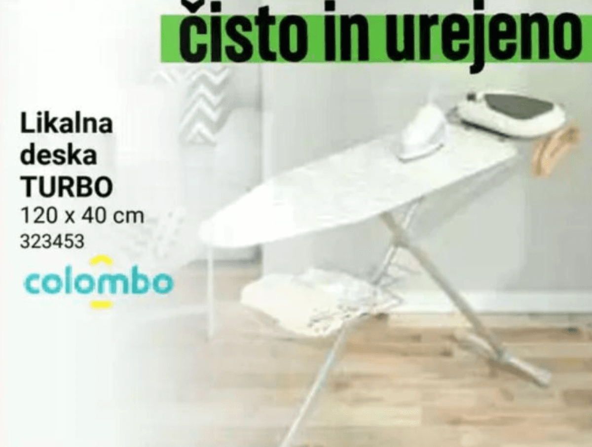 Likalna deska TURBO 120 x 40 cm Colombo Akcija v trgovini Pevex