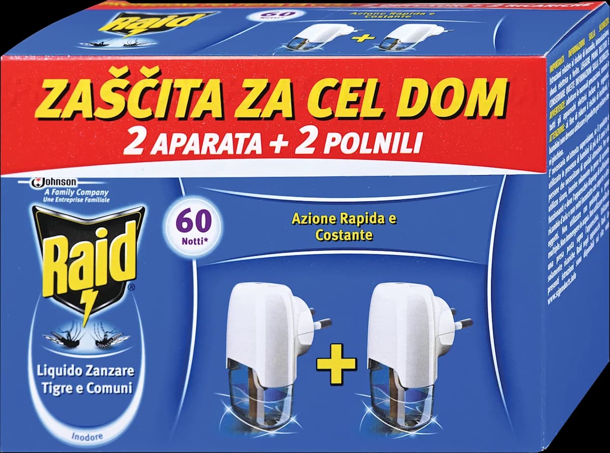 Raid Liquido električni aparat proti komarjem komplet Akcija v trgovini Dm