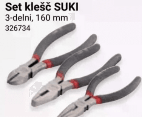 Set klešč SUKI Akcija v trgovini Pevex