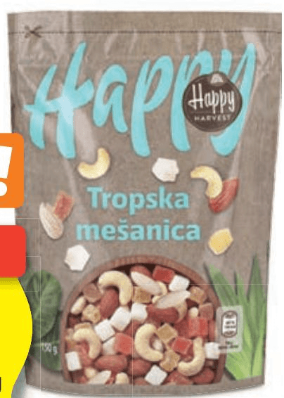 Happy Harvest tropska mešanica 150 g Akcija v trgovini Hofer