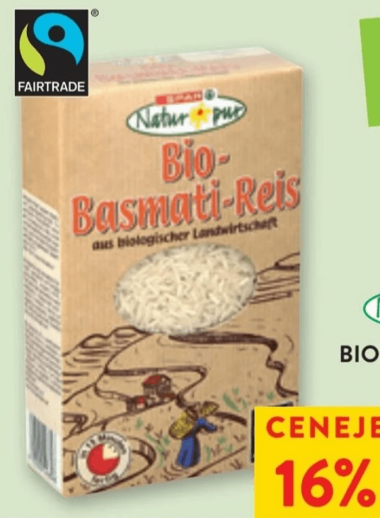 Natur pur Bio Basmati riž 500 g Akcija v trgovini Spar