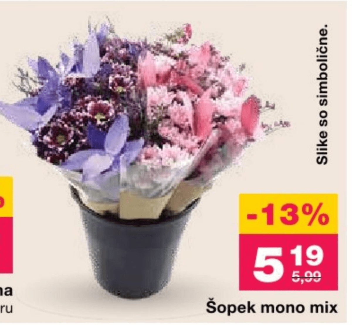 Šopek mono mix Akcija v trgovini Mercator