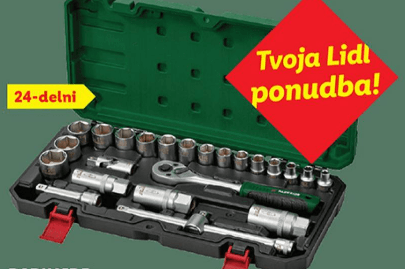Parkside Komplet nasadnih ključev 24-delni Akcija v trgovini Lidl