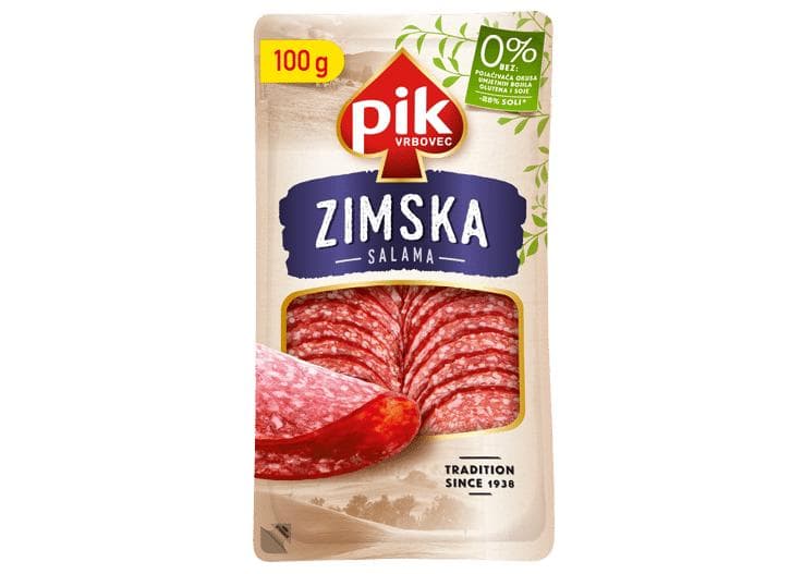 Zimska salama Pik Vrbovec 100 g Akcija v trgovini E.Leclerc