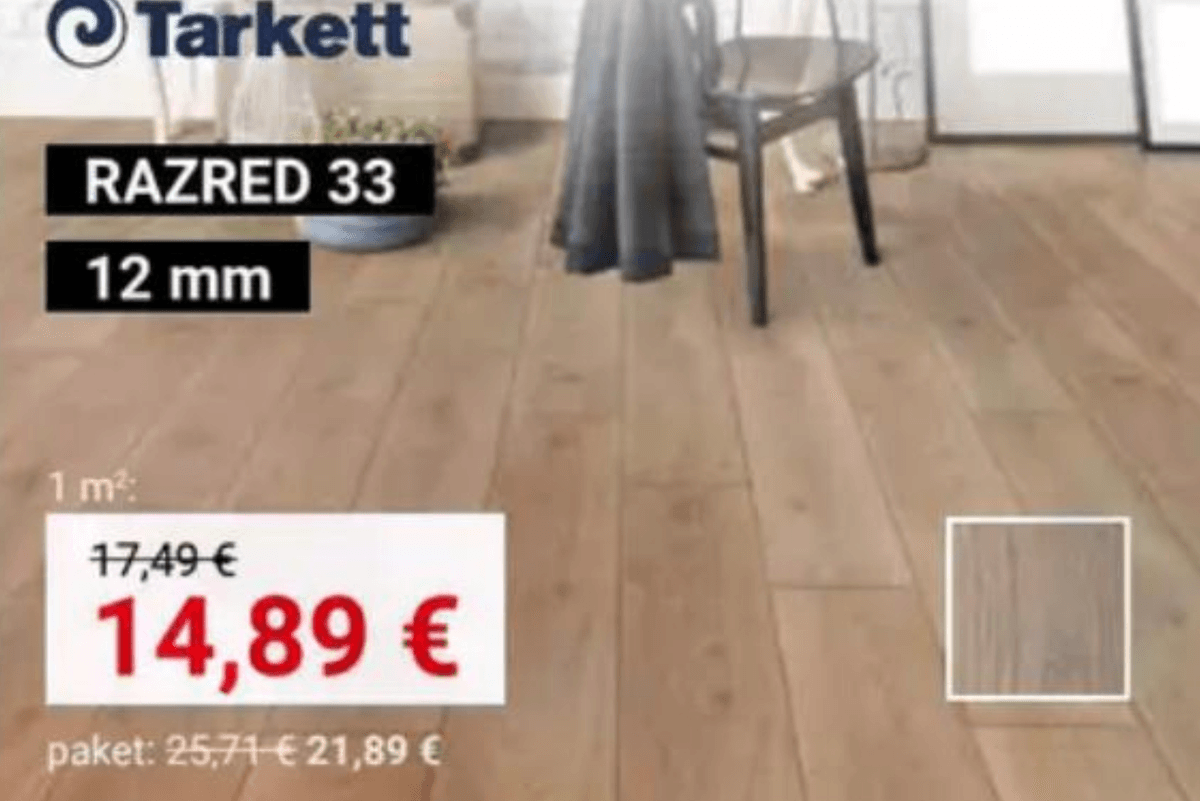 Laminat Tarkett Giant 1,47 m² Akcija v trgovini Pevex