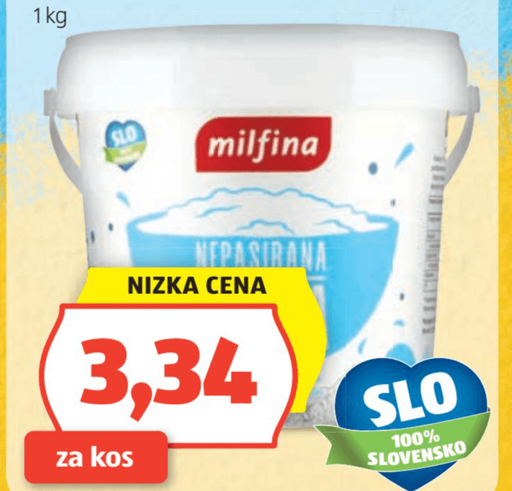 Milfina pusta skuta 1 kg Akcija v trgovini Hofer