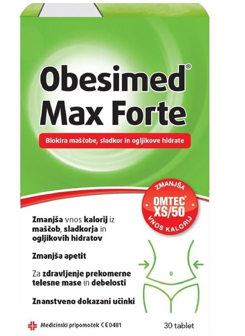 Obesimed Max Forte 30 tablet Akcija v trgovini E.Leclerc