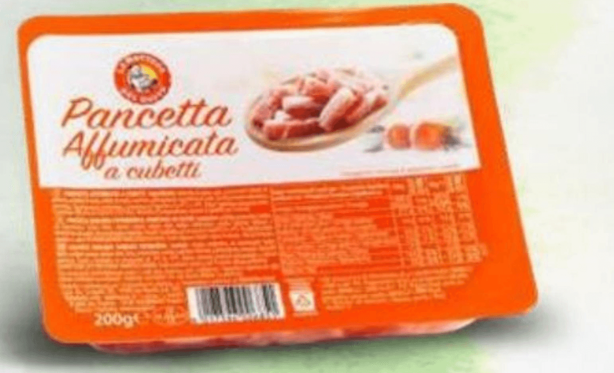 Koščki dimljene pancete 200 g Akcija v trgovini Eurospin