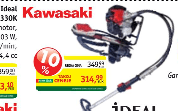 Kosa bencinska Kawasaki Akcija v trgovini Jager