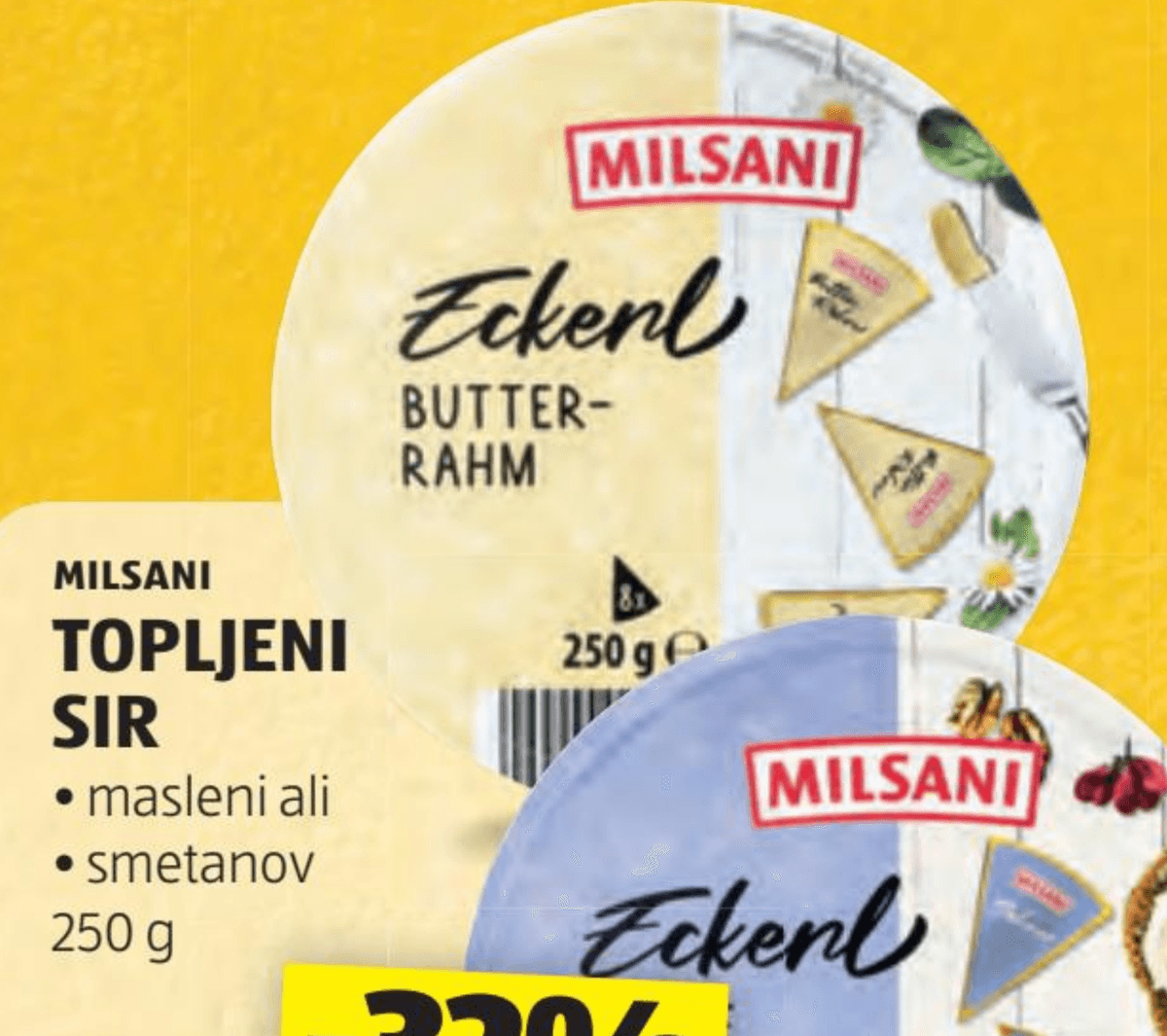 Milsani Topljeni Sir 250 g Akcija v trgovini Hofer