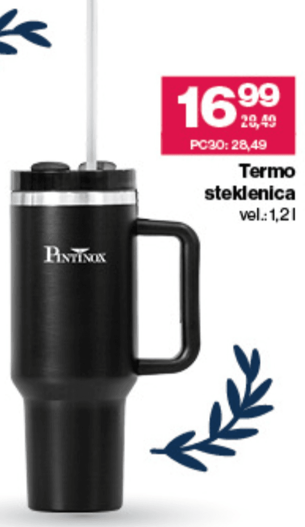 Pintinox Termo steklenica vel.: 1,2 l Akcija v trgovini Mercator