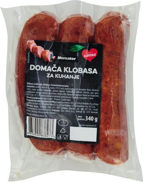 Mercator domača klobasa za kuhanje 340 g Akcija v trgovini Mercator