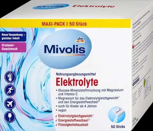Mivolis Elektrolyte prehransko dopolnilo 50 kosov Akcija v trgovini Dm