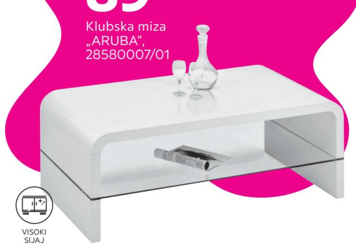 Klubska miza „ARUBA" Akcija v trgovini Mömax