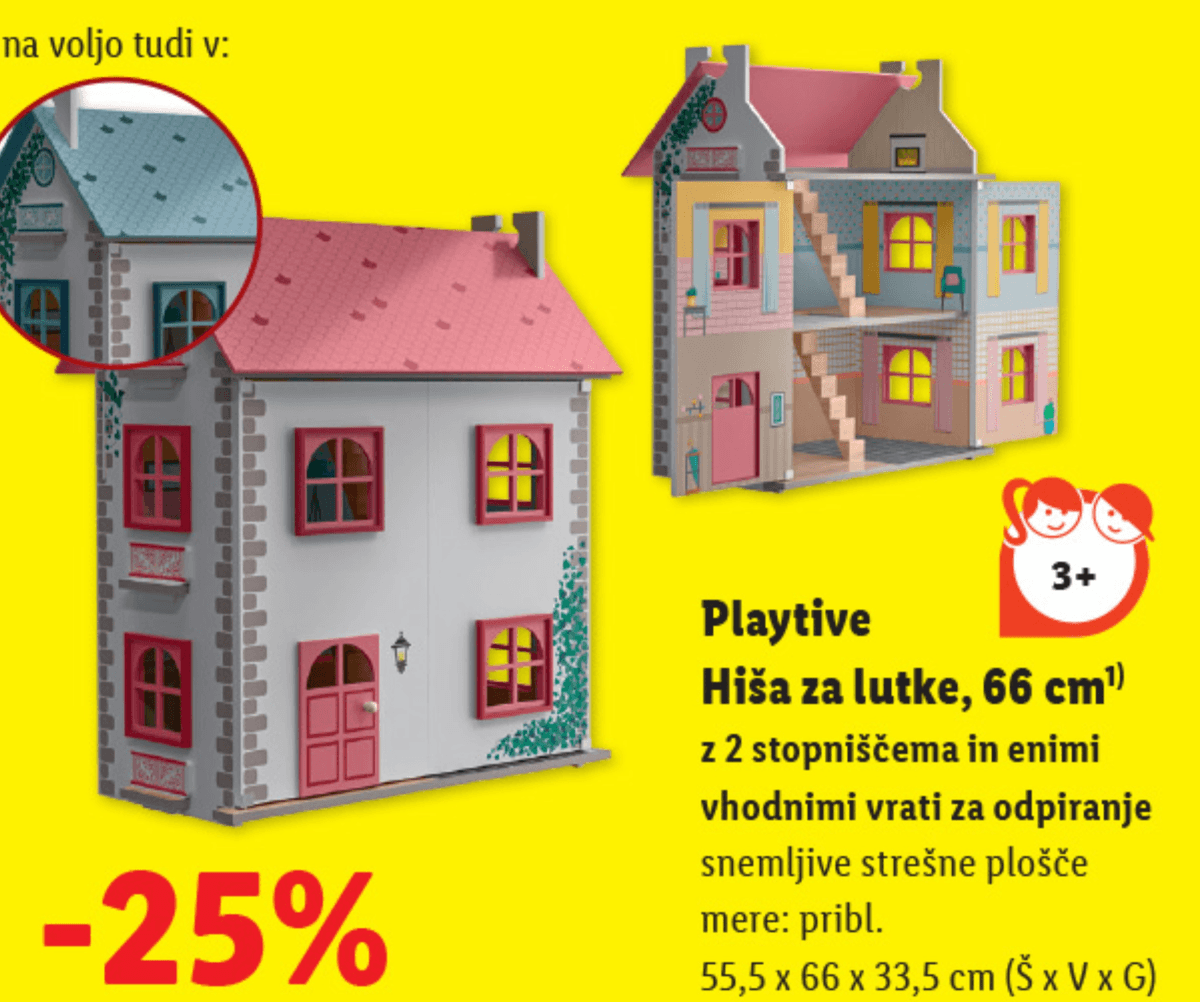 Playtive Hiša za lutke Akcija v trgovini Lidl