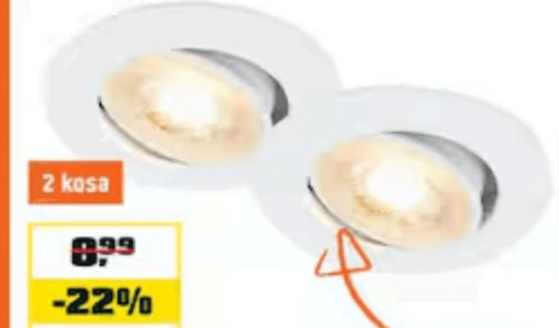 LED vgradna svetilka 2 kosa Akcija v trgovini Obi