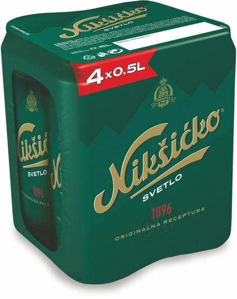 Nikšićko Svetlo pivo 4 x 0,5 l Akcija v trgovini Lidl