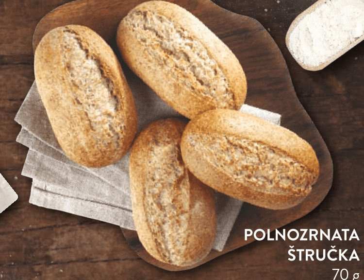Polnozrnata štručka 70 g Akcija v trgovini Spar