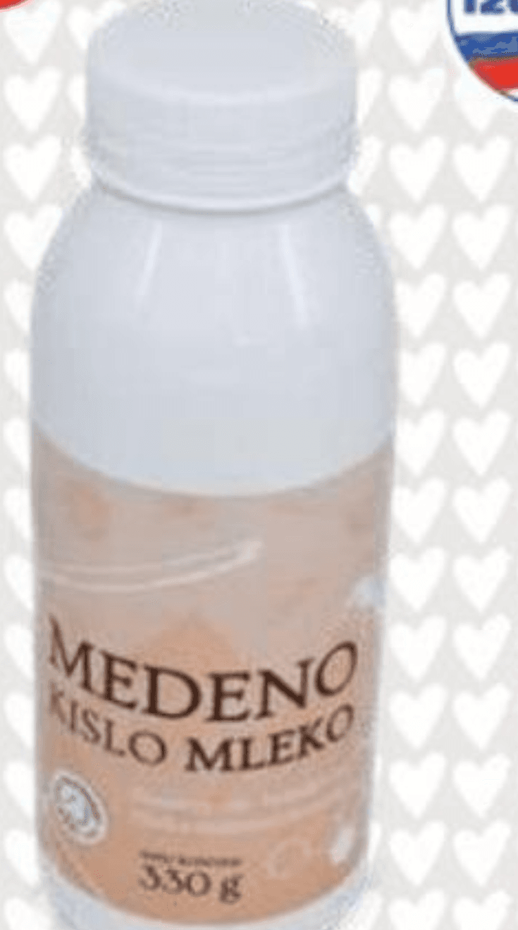 Medeno kislo mleko 330 g Akcija v trgovini Eurospin