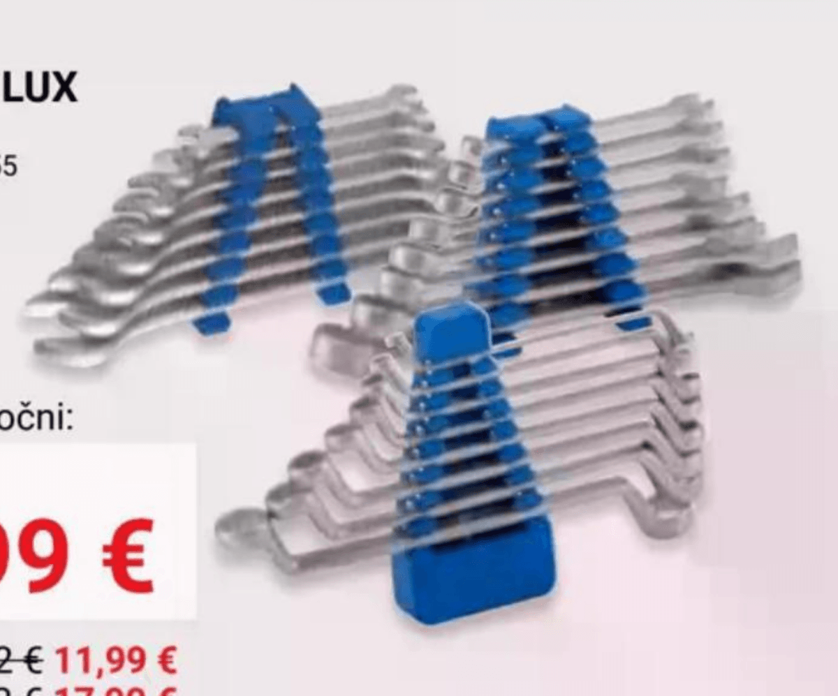 Viličasto-obročni set ključev LUX 12-delni Akcija v trgovini Pevex