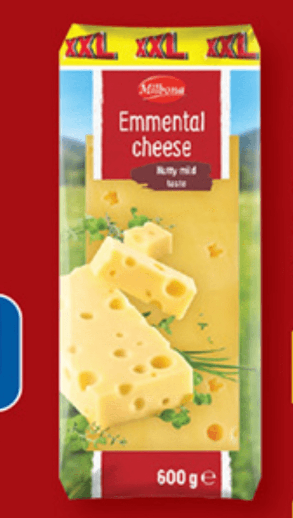 Milbona sir Ementalec XXL 600 g Akcija v trgovini Lidl