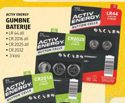 Activ Energy gumbne baterije