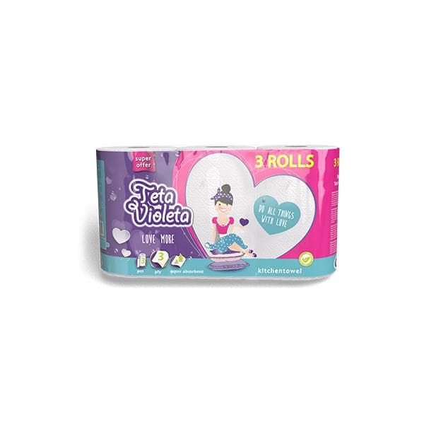 Violeta Love papirnate brisače 3/1 Akcija v trgovini Tuš