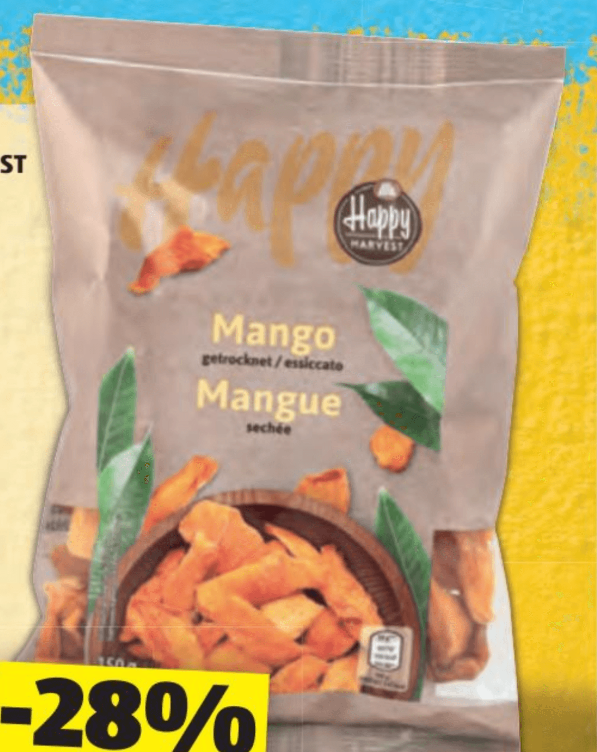 Happy Harvest sušen mango 150 g Akcija v trgovini Hofer