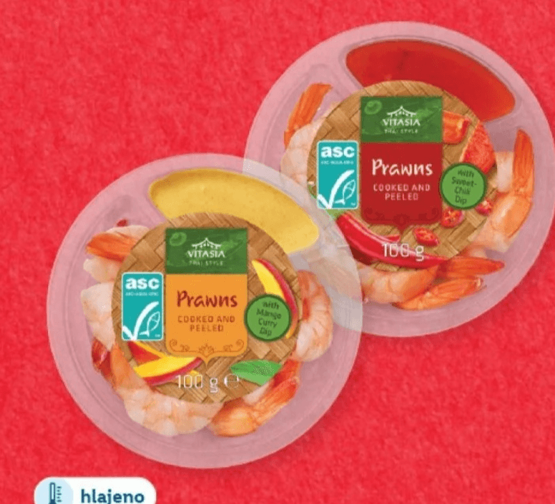 Vitasia Tapas s kozicami 100 g Akcija v trgovini Lidl