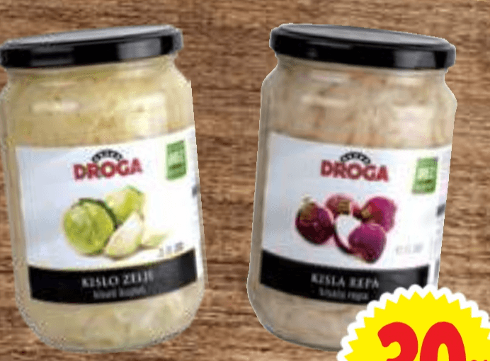 Kislo zelje, kisla repa Droga 660 g Akcija v trgovini Tuš
