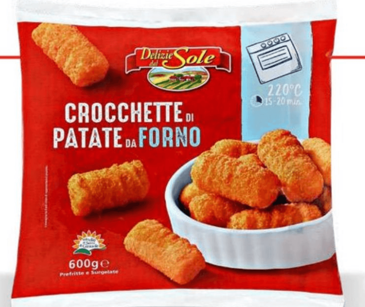 Delizie del Sole krompirjevi kroketi za peko v pečici 600 g Akcija v trgovini Eurospin