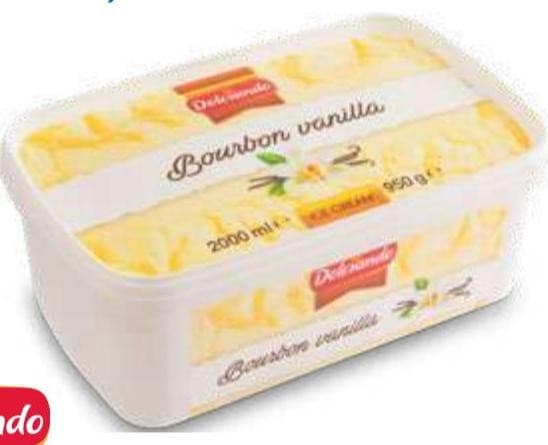 Dolciando sladoled v banjici bourbonška vanilja 2 l Akcija v trgovini Eurospin