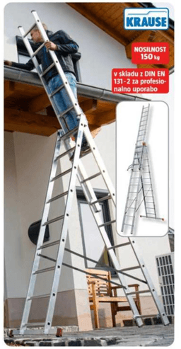 Večnamenska aluminijasta lestev