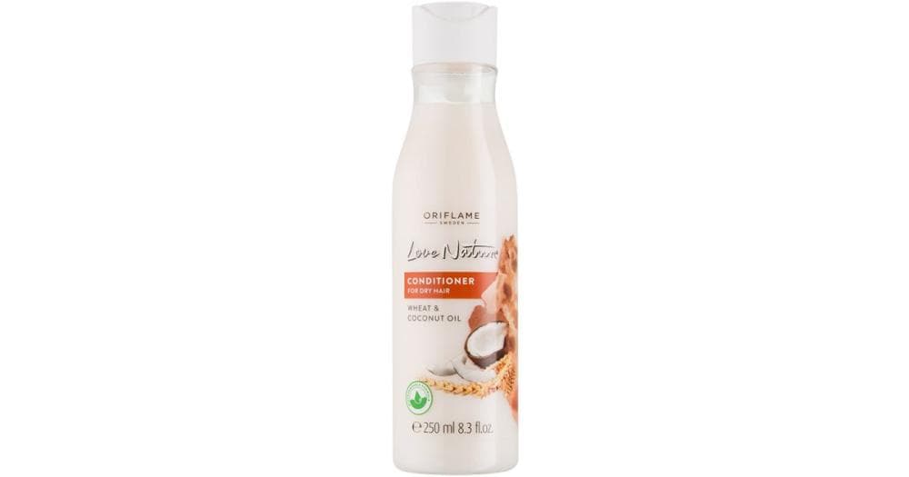 Love Nature balzam za suhe lase s pšenico in kokosom iz biološke pridelave 250 ml Akcija v trgovini Oriflame