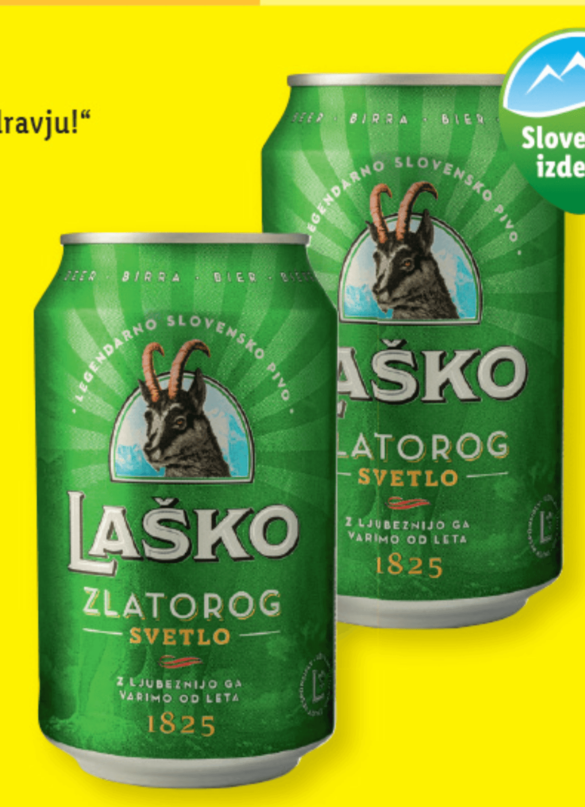 Laško Svetlo pivo 0.33 L Akcija v trgovini Lidl