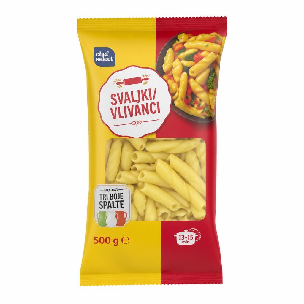 Chef Select svaljki/vlivanci 500 g Akcija v trgovini Lidl
