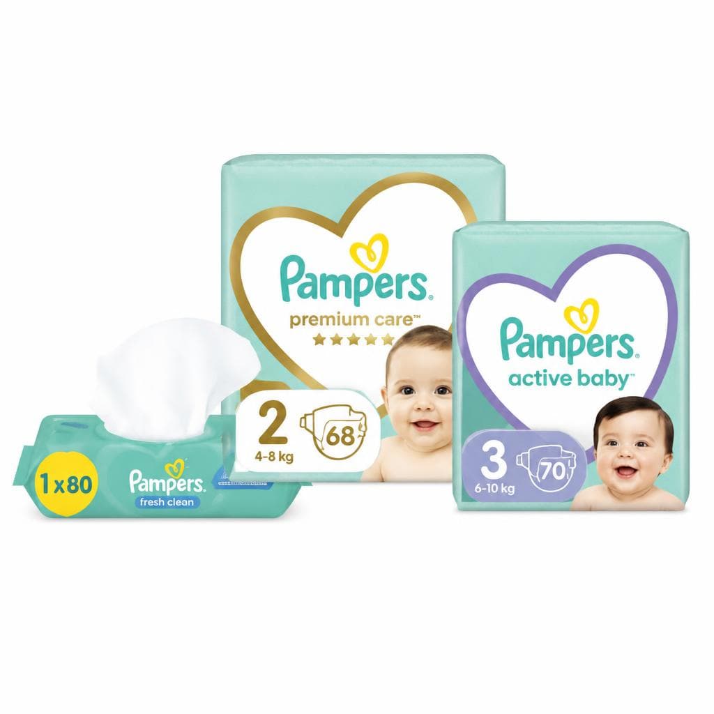 Plenice in robčki Pampers Akcija v trgovini Jager