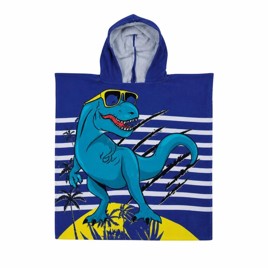 Otroški pončo za na plažo dinozaver 60 X 120 cm Akcija v trgovini E.Leclerc