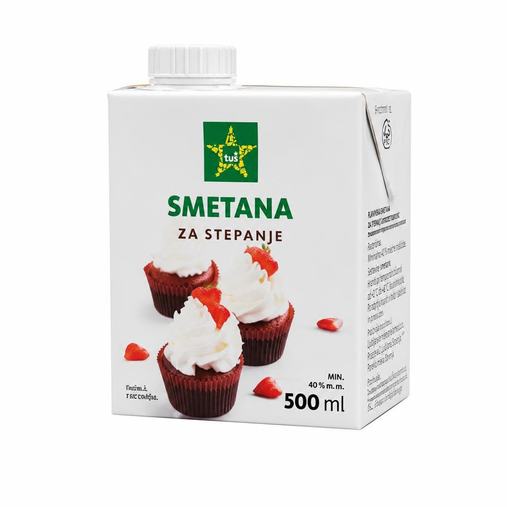 Smetana za stepanje 0,5 l Tuš Akcija v trgovini Tuš