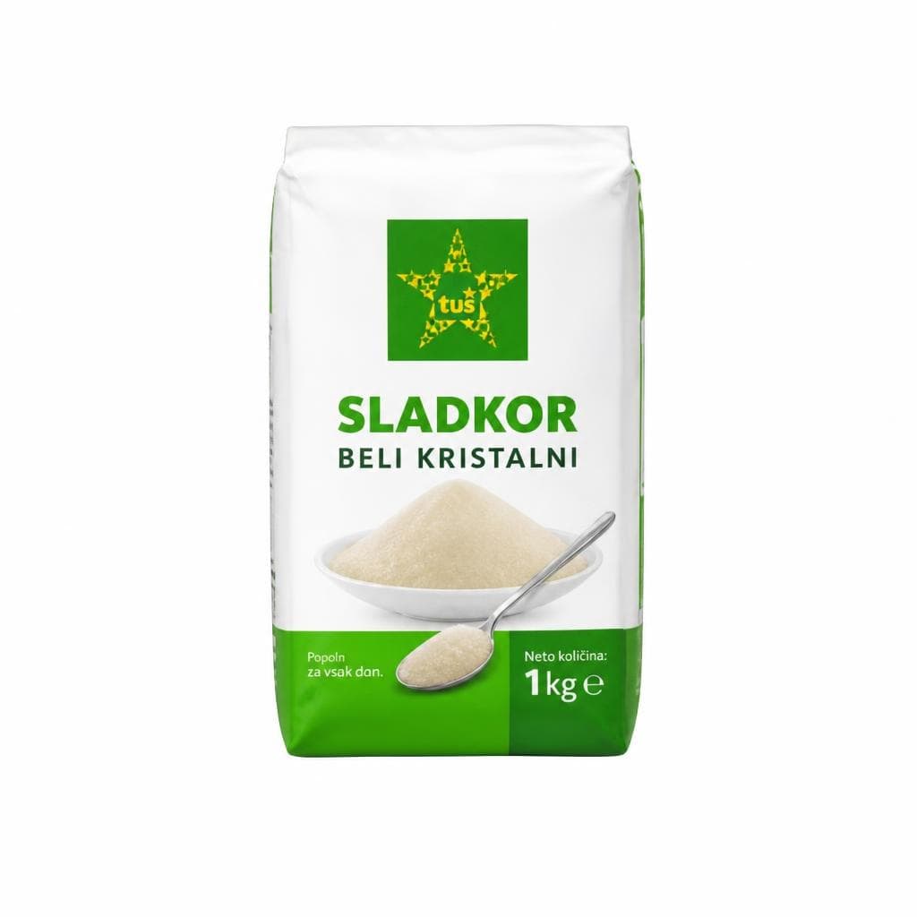 Tuš beli kristalni sladkor 1 kg Akcija v trgovini Tuš