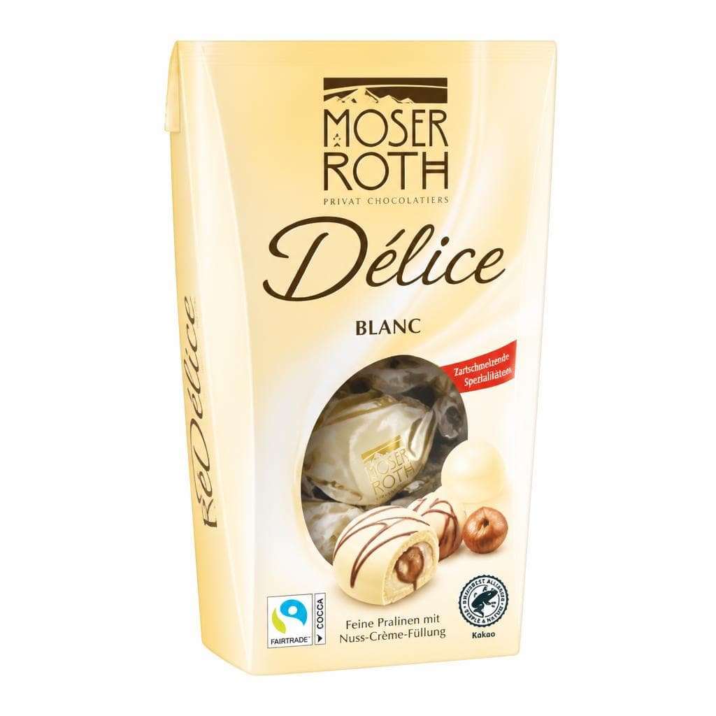 Moser Roth polnjeni pralineji 200 g Akcija v trgovini Hofer