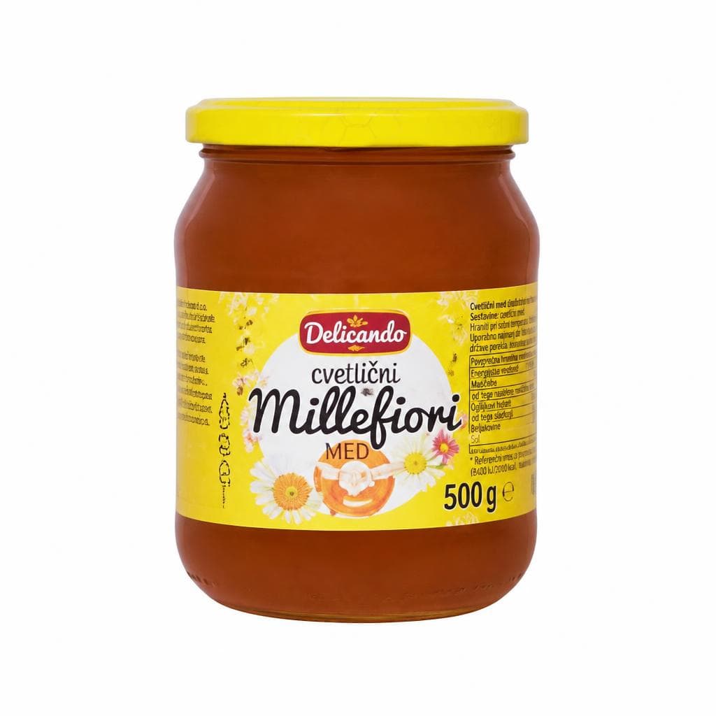 Delicando cvetlični med Millefiori 500 g Akcija v trgovini Eurospin